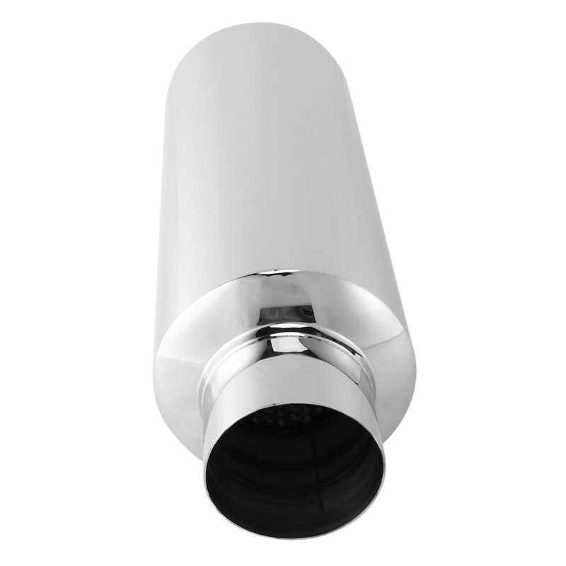 Car Exhaust Muffler 2.5 Inch Inlet Stainless Steel Universal Resonator 12 Inch Long Performance Muffler