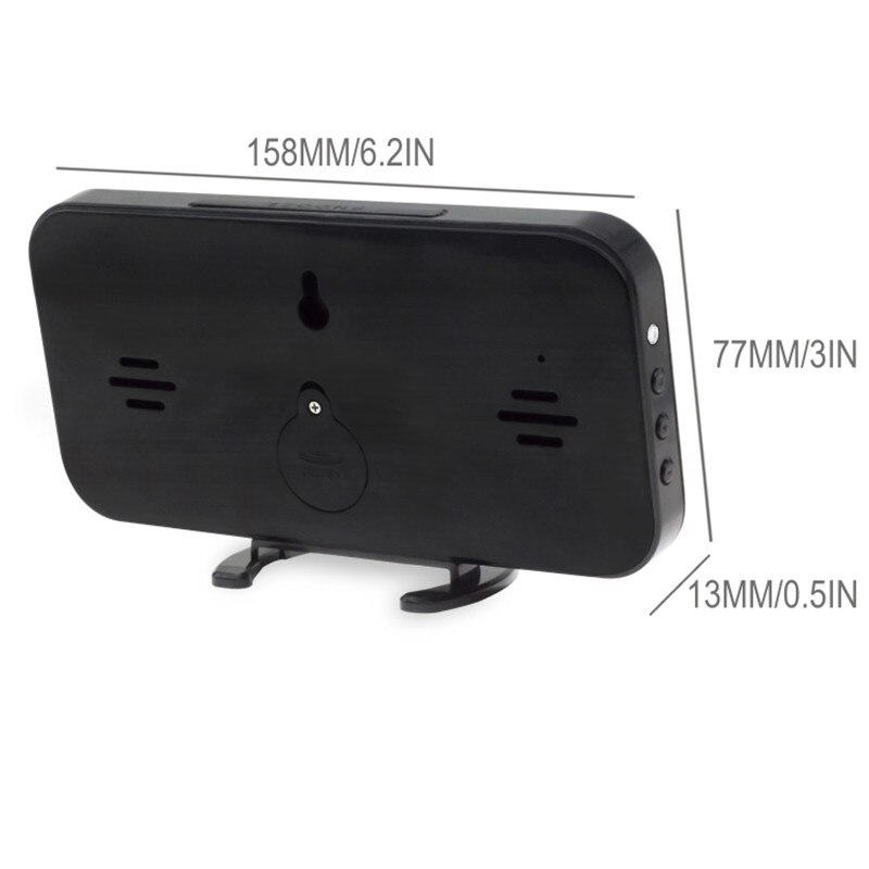 Modernes Digital Schlummern Alarm Schreibtisch Uhr Mit Telefon Aufladen USB Häfen LED Spiegel Büro Destop Uhren Tisch Uhr Schlafzimmer