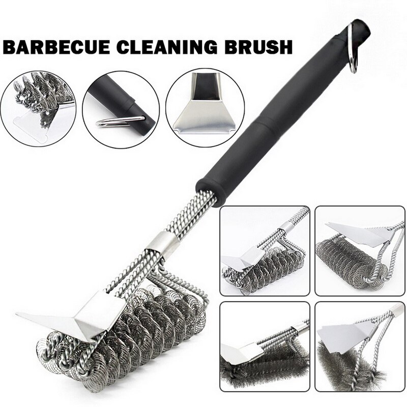 Grill Pinsel Und Schaber BBQ Reiniger Edelstahl Draht Borsten Mit Lange Griff Werkzeuge Für Grill Grill Reinigung Zubehör