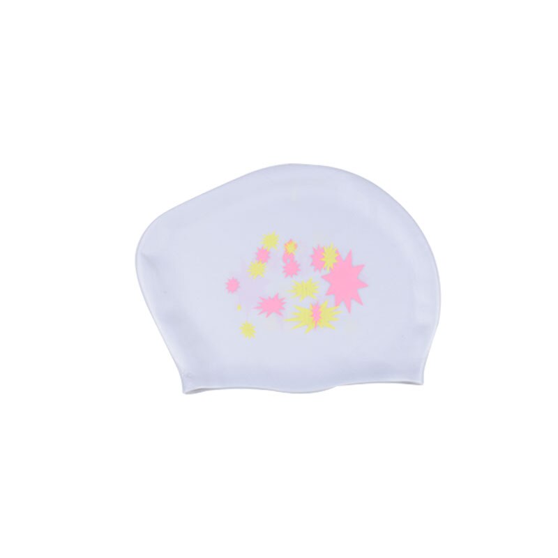 Badmuts Vrouwen Lang Haar Grote Siliconen Waterdichte Leuke Zwemmen Hoed Voor Dame Met Oor Cup Bescherming Elastische Zwemmen Caps: Gray