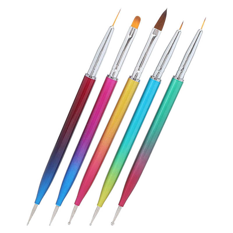 Nail Brushes Double Ended Nail Art Painting Brushes Set for Home for Nail Learners for Salons for Nail Experts