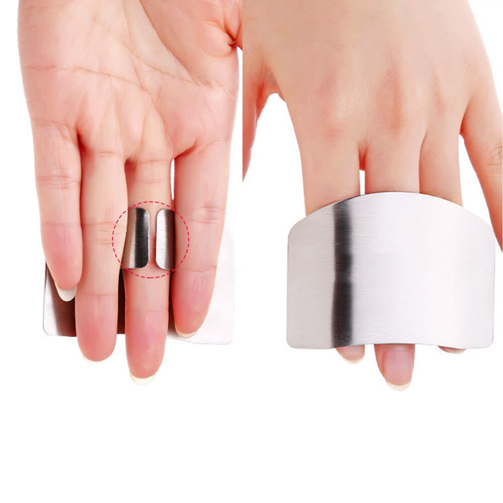 1pc finger guard finger hånd vegetabilsk skåret håndbeskytter kniv skåret finger værktøj rustfrit stål køkken essentielle værktøj gadgets