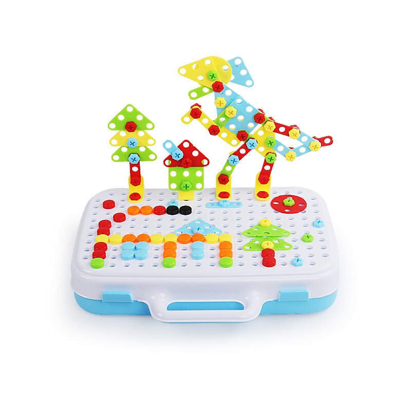 Taladro de juguete eléctrico 3WBOX para niños, herramienta de simulación, juguete ensamblado, juego de modelos DIY, juegos de construcción educativos, juguetes para atornillar