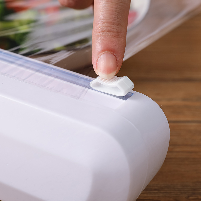 Envoltorio de plástico para alimentos de muebles cortadora de película de papel de aluminio de cocina dispensador de Film de plástico con copa de succión herramienta de cocina