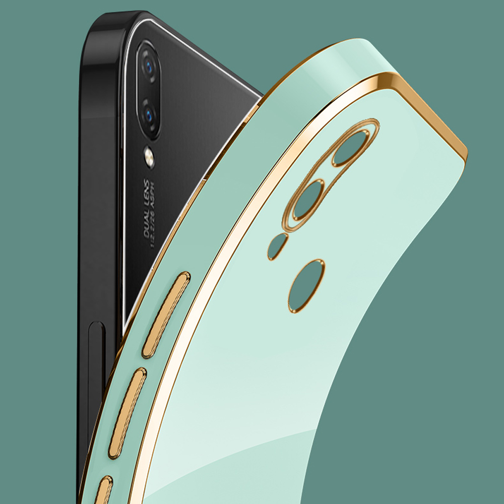 Luxus-hülle für huawei nova 3i 3 quadratisch, plattiert -lx1 stoßfest -lx1 weiche silikonrückseite, nova 3 schutzhülle