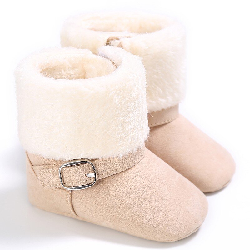 Baby Laarzen Winter Laarzen Ankle Snowboots Infant Fleece Baby Prewalker Schoenen Voor Peuter Jongens Meisjes: Khaki