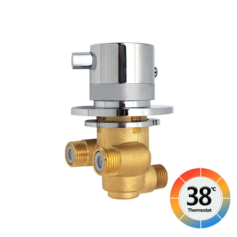 1 Manier Uitgang Thermostatische Messing Douchekranen Wandmontage Koud & Warm Water Mengkraan Mengkraan Thermostatische Douchekraan