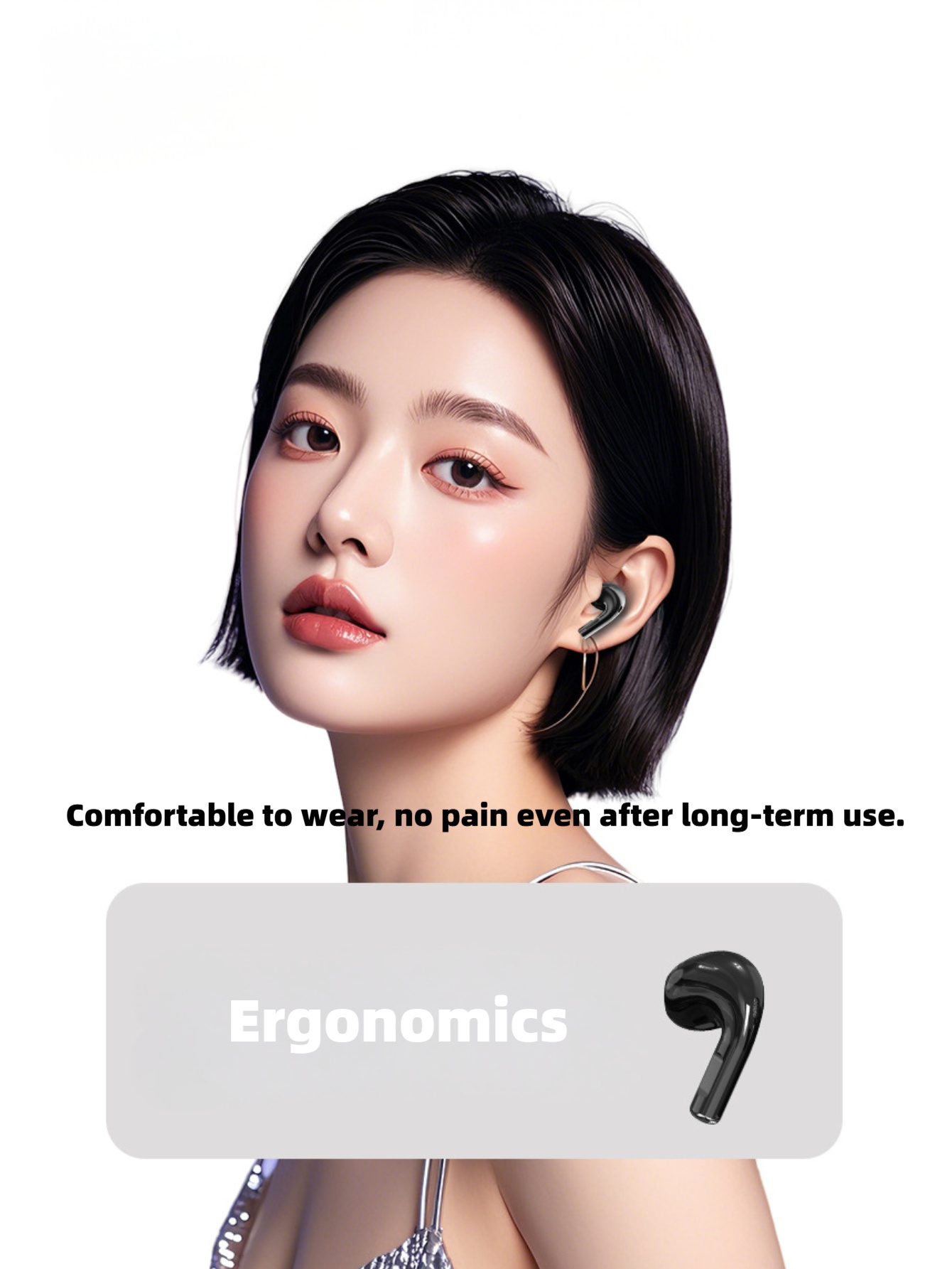 Model Wireless Bluetooth Noise-Canceling Headphones, In-Ear Wireless Music and Gaming Headphones
