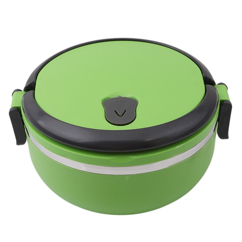 Portable Stainless Steel Thermal Lunch Box For Office Lunchbox Leakproof Thermos Lunch Box Food Container Camping Supplies: green