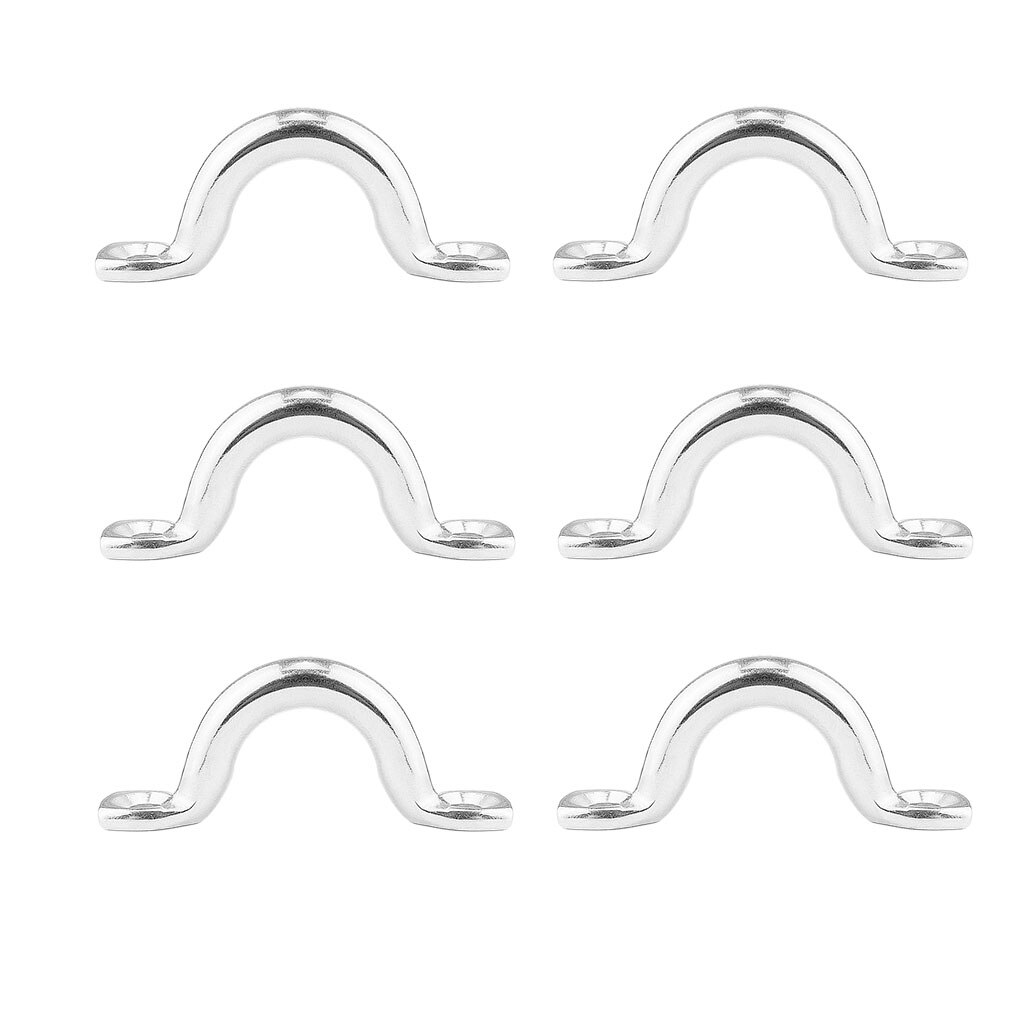 4pcs Marine Pad Eye Plate Set Stainless Steel Deck Loops For