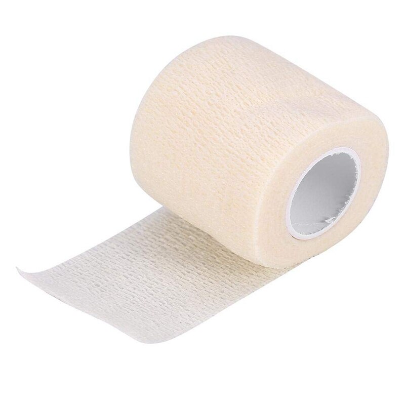 Breathable Self Adherent Wrap Athletic Elastic Non Woven Cohesive Bandage for Sports First Aid Wrist Ankle Sprains White: Default Title
