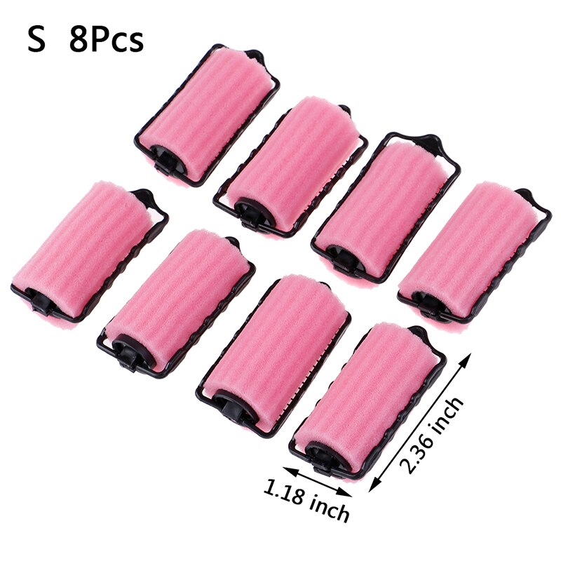 6/8pz Spugna della Gomma Piuma Dei Capelli Fai Da Te messa in piega Rulli Bigodini produttori di Torsione Strumento: S-8pezzi