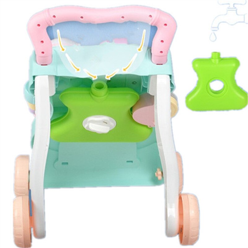 Baby Walker Baby First Steps Car Toddler Trolley Sit-to-Stand Walker for Kid's ABS Musical Walker with Adjustable Screw