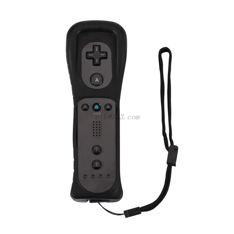 Bezprzewodowy Gamepad z Silikonowym Pokrowcem do Kontrolera Wii Joystick: Czarny