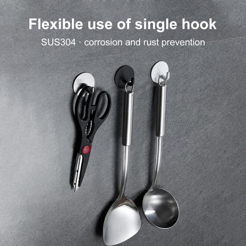 Haki ścienne ze stali nierdzewnej samoprzylepne breloczki wieszak na ręczniki kuchnia łazienka schowek na ścianę wieszaki haczyki gospodyni na ścianie