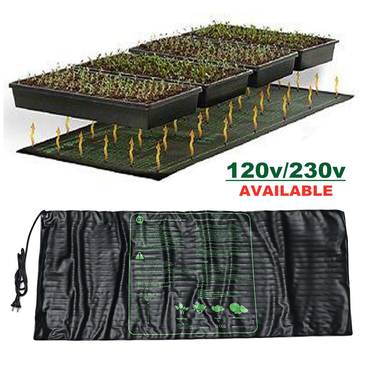 Mata grzewcza robić sadzonek 122 x 50cm , wodoodporna, robić kiełkowania nasion roślin, robić rozmnażania klonów, podkładka robić sadzonek, artykuły ogrodowe, mata grzewcza dla zwierząt