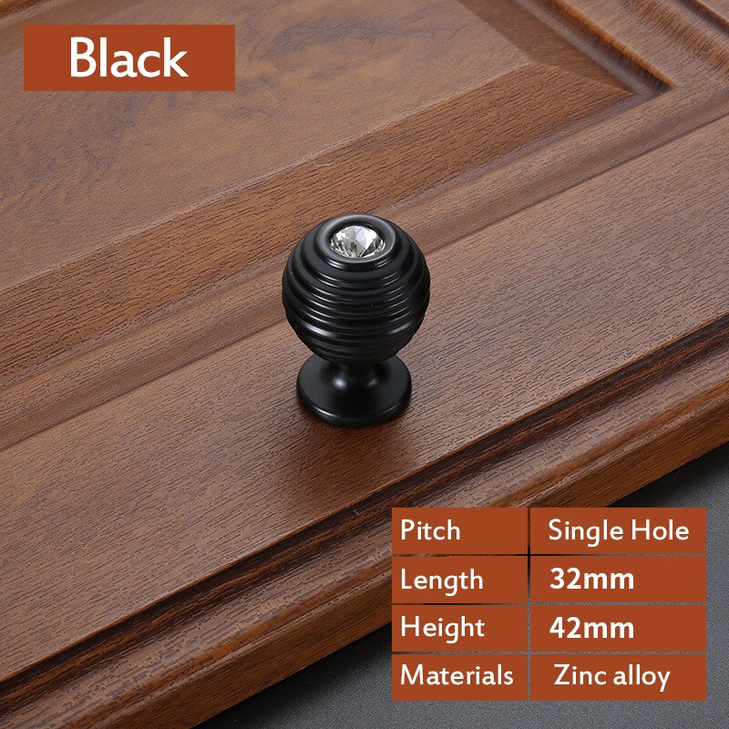 Gull dørhåndtak port luksus svart skuff trekker kjøkkenskap håndtak og knotter møbelhåndtak maskinvare: E