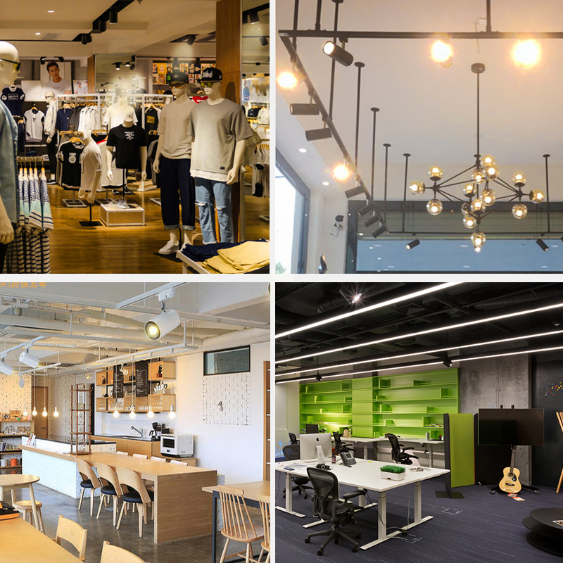 Luz de pista led 12w 20 30 40 cob luzes de pista trilho lâmpada de alumínio trilho luminária ponto luz para casa