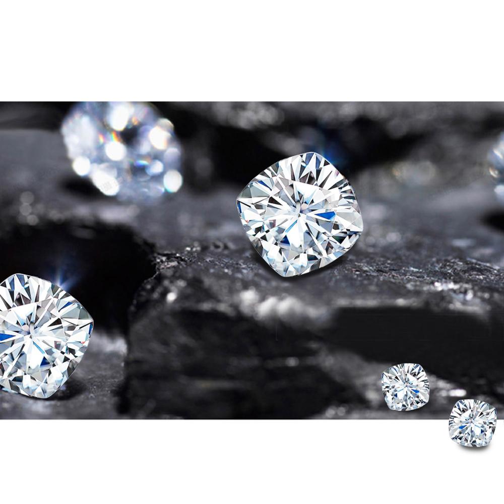 Szjinao prawdziwe 100% kamienie szlachetne luzem Moissanite kamień 0.5ct 4.5MM D kolor VVS1 poduszki oszlifowany diament nieokreślony z certyfikatem GRA