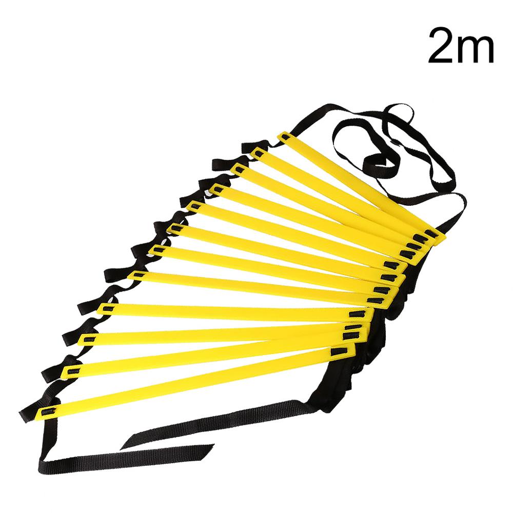 Agility Speed Ladder Stairs Nylon Straps Training Obstacle Ladders Agile Staircase for Fitness Soccer Football Speed Equipment: 2m 4section with bag