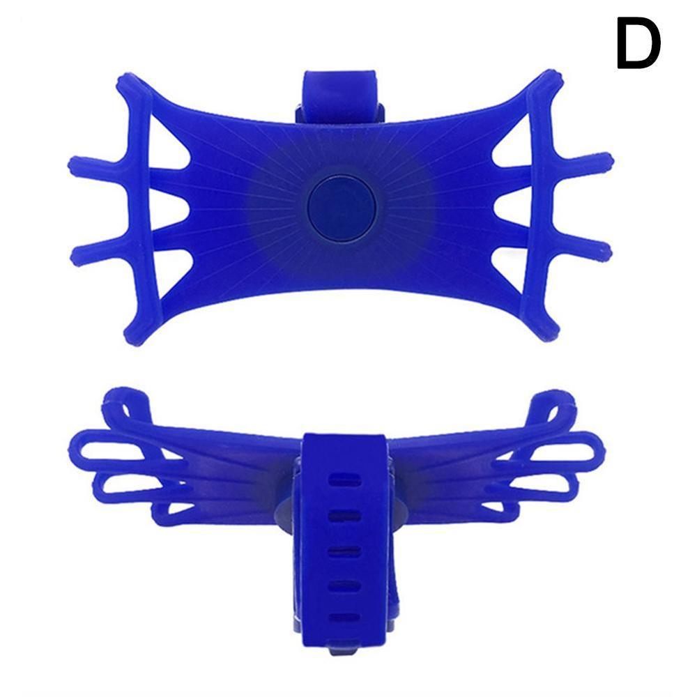 Soporte Universal para manillar de bicicleta de motocicleta soporte de teléfono de silicona para montar se puede girar montaje de coche: Azul