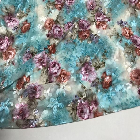 140*100 cm velour stof zijde fluweel voor fluwelen jurk zijde stof lente zomer herfst gedrukt stof voor rok cheongsam
