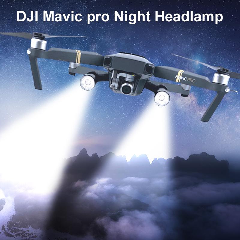 Natlampe til dji mavic pro flash led filght lys lampesæt til dji mavic pro natflyvning søgning belysning drone tilbehør