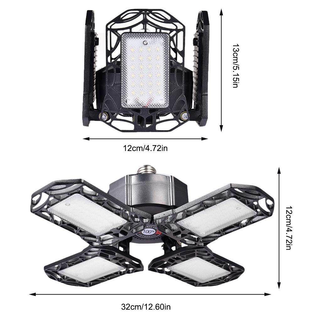Ultrathin LED Garage Light Motion Sensor Ceiling Lamp 80/120w E27 Warehouse Workshop Foldable Industrial Ligtht 85-265V