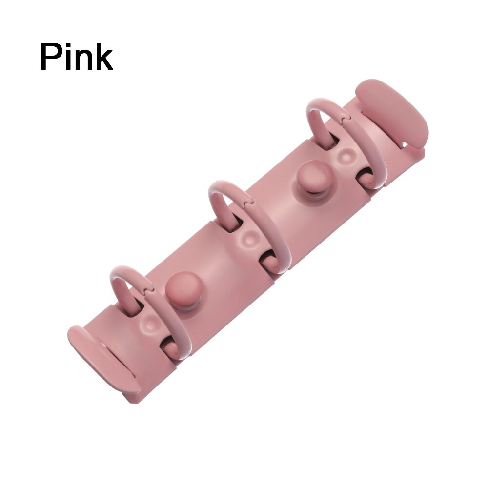 Metal Binding Clips Spiral Rings Binder Clip With 2 Pairs of Screw For Diary Notebook Planner A5 A6 A7 Binder Clip File Folder: Pink