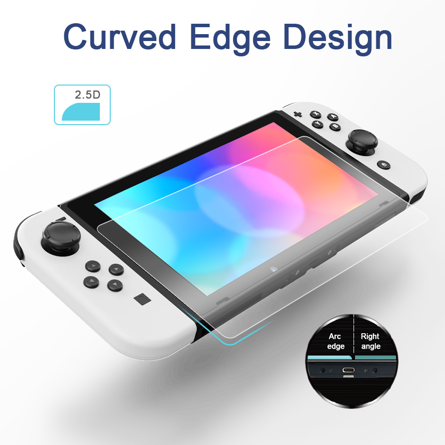 DOBE Gehärtetem Glas 9H HD Bildschirm Schutz Film für Nintendo Schalter OLED Bildschirm Schutz Für N-Schalter OLED spiel Zubehör