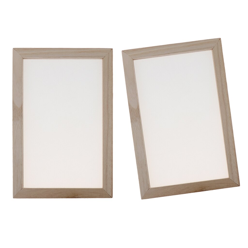 2x Vintage Wooden Paper Making Mould Frame Screen for Handmade Paper 20x30cm