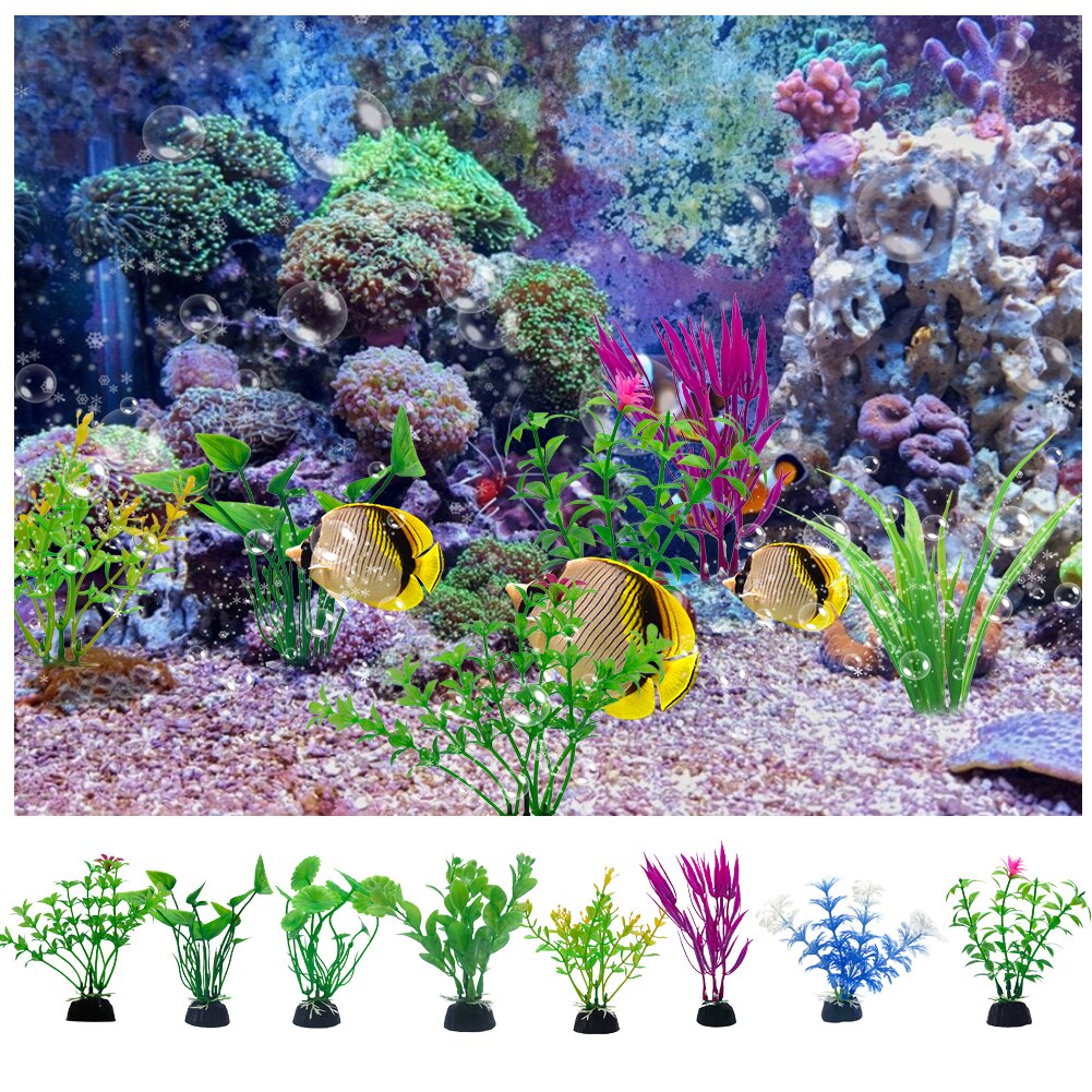10cm Artificial Aquarium Plant Decoration Fish Tank Simulation Submersible Flower Grass Ornament For Aquarium Underwater Plant