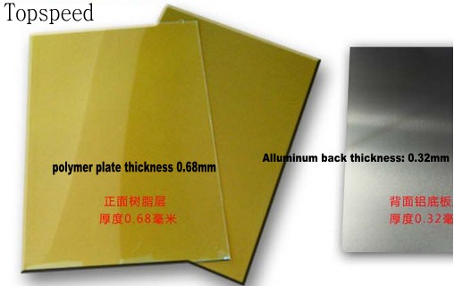 Polymer plate water washable with metal base 1pc for foil stamping A4 size Made in Japan