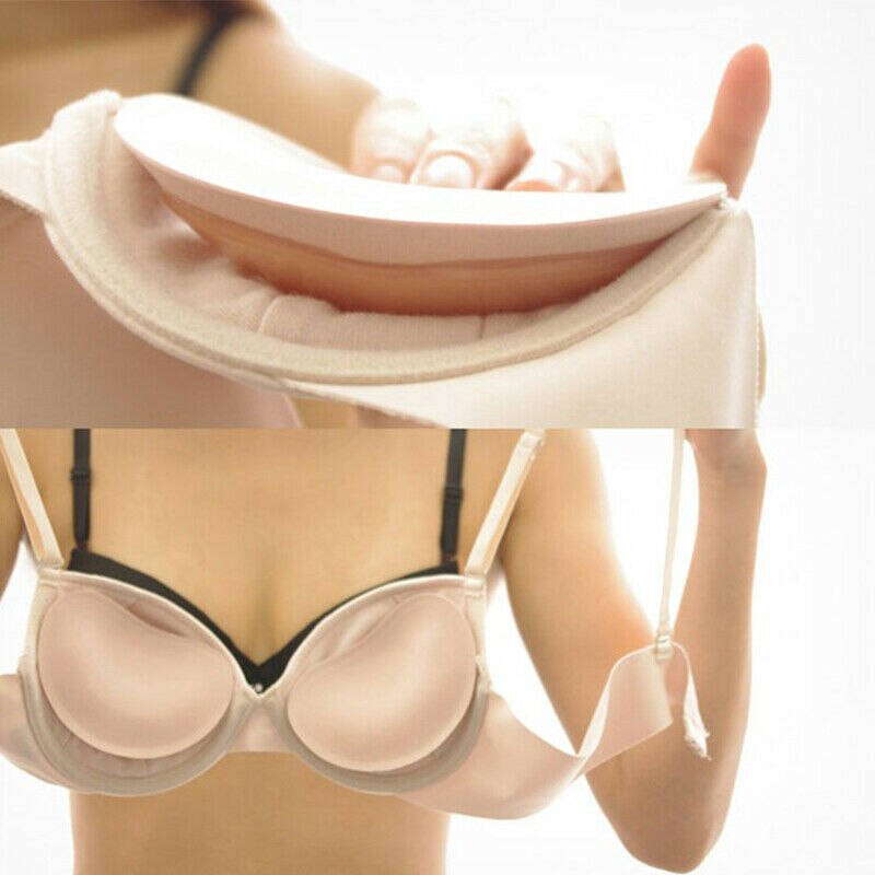 1 par silikone indlæg i bh polstret til badedragt bryst push up fill brassiere bryst patch puder dame intim tilbehør