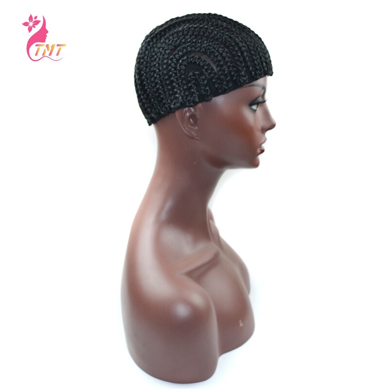 Synthetic Black Super Elastic Cornrow Cap For Weave Crochet Braids Hair For Making Glueless Hair Braided Wig Cap Net Line Net