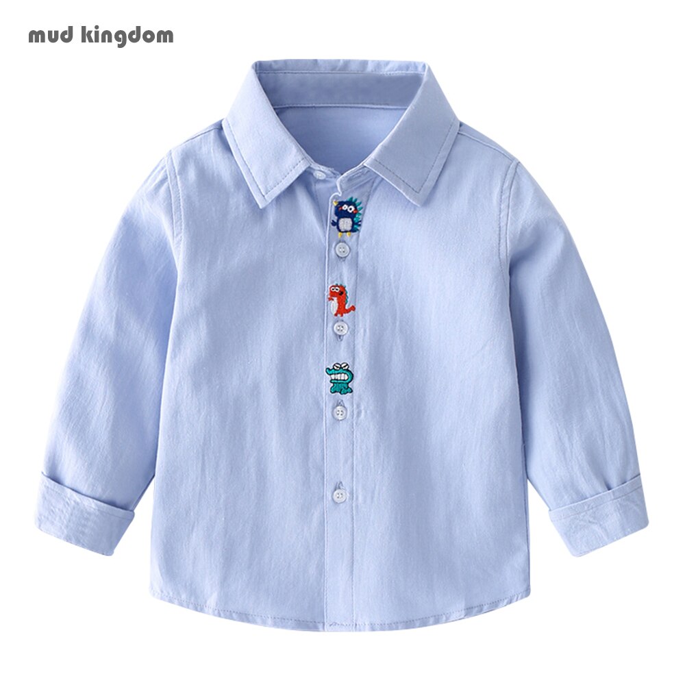 Mudkingdom – chemises à manches longues pour garçons, vêtements d'automne en coton, à la
