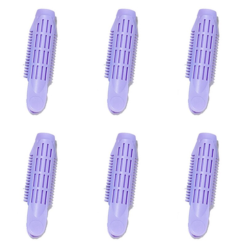 12 Stuks Voluminizing Haarwortel Clip Natuurlijke Pluizig Haar Clip Haar Wortel Curler Roller Zelf Grip Wortel Volume Haar Krultang clip: Purple 6pcs