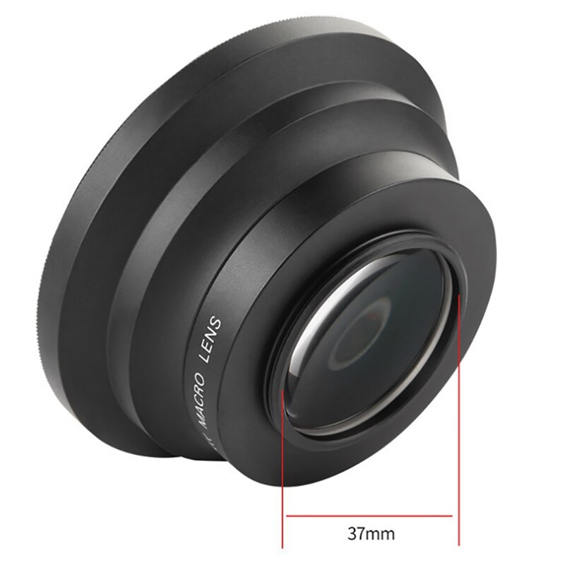 Cámara dedicada 4K Ultra gran angular lente, 37MM0.39X (UV72) gran angular + Macro lente dos en uno