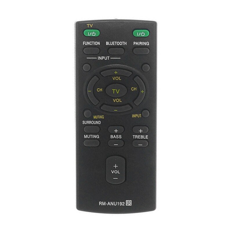 Vervangen Afstandsbediening RM-ANU192 Voor Sony Soundbar RM-ANU191 HT-CT60BT SA-CT60BT: Default Title