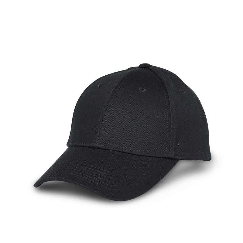 Nuzada forårs bomuldskasket baseballkasket snapback hat sommerkasket solskærmshatte mænd kvinder ensfarvede hatte justerbare kasketter: Sort