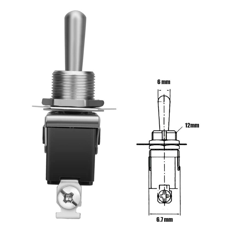 Gebildet Marine Kippschalter mit Montageplatte 12VDC 20A Kippschalter