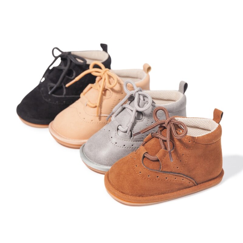 Peuter Baby Jongens Meisjes Hoge Tops Ankle Sneakers Zachte Anti-Slip Zool Lace-Up Boot Eerste Walker Infant prewalker Schoenen