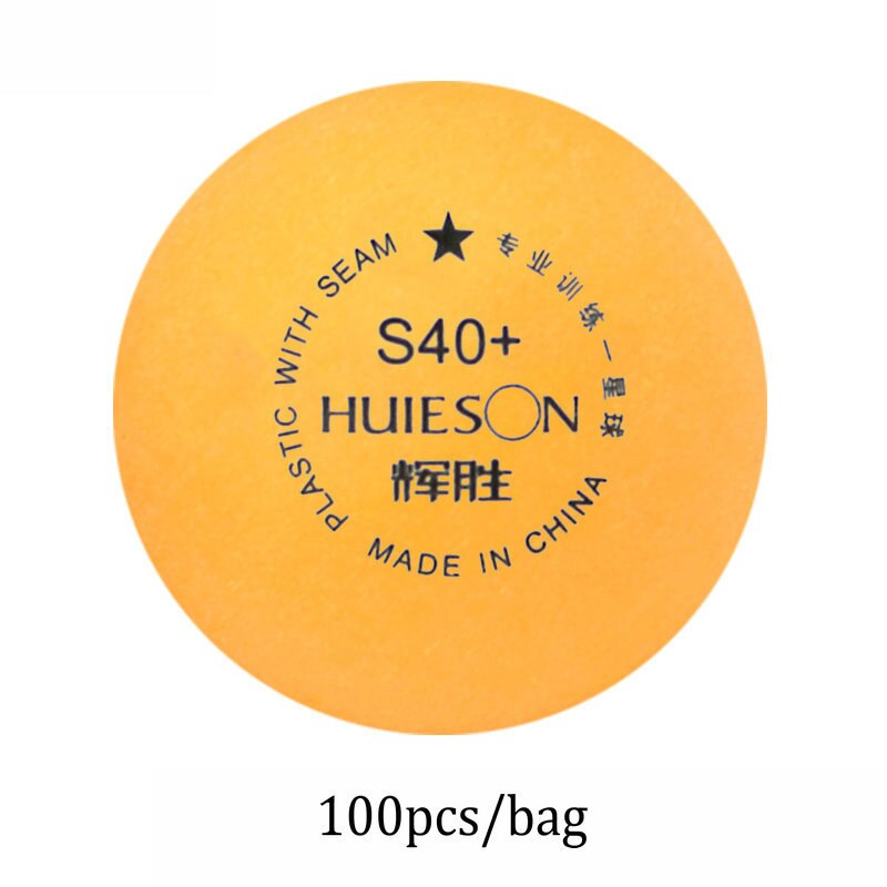 Pelotas de tenis de mesa de plástico ABS para adolescentes, Material , S40 +, para entrenamiento, 1 Estrella, 50, 100 unids/bolsa: 100 yellow