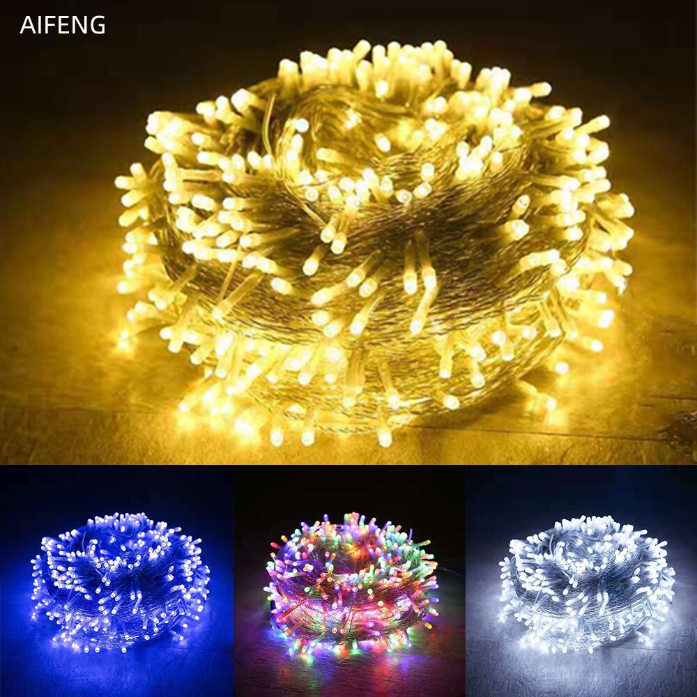 Christmas Lights 5M 10M 20M 30M 50M 100M Led String Fairy Light 8 Modes Christmas Lights For Wedding Party Lights