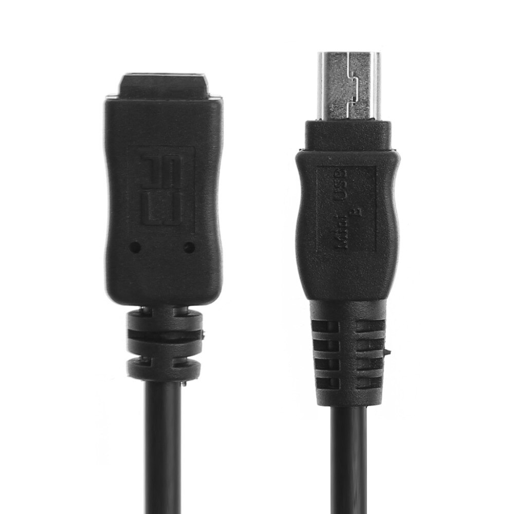 1 stk sort lys adapter kabel 5 fod /1.5m mini usb  b 5 pin han til hun forlænger kabel ledning adapter