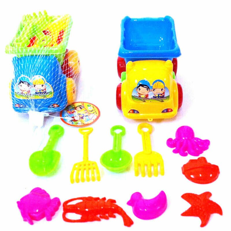 11X Kind Zand Truck Emmer Spade Strand Zee Spelen Kids Seaside Zand Pits Toy Kit