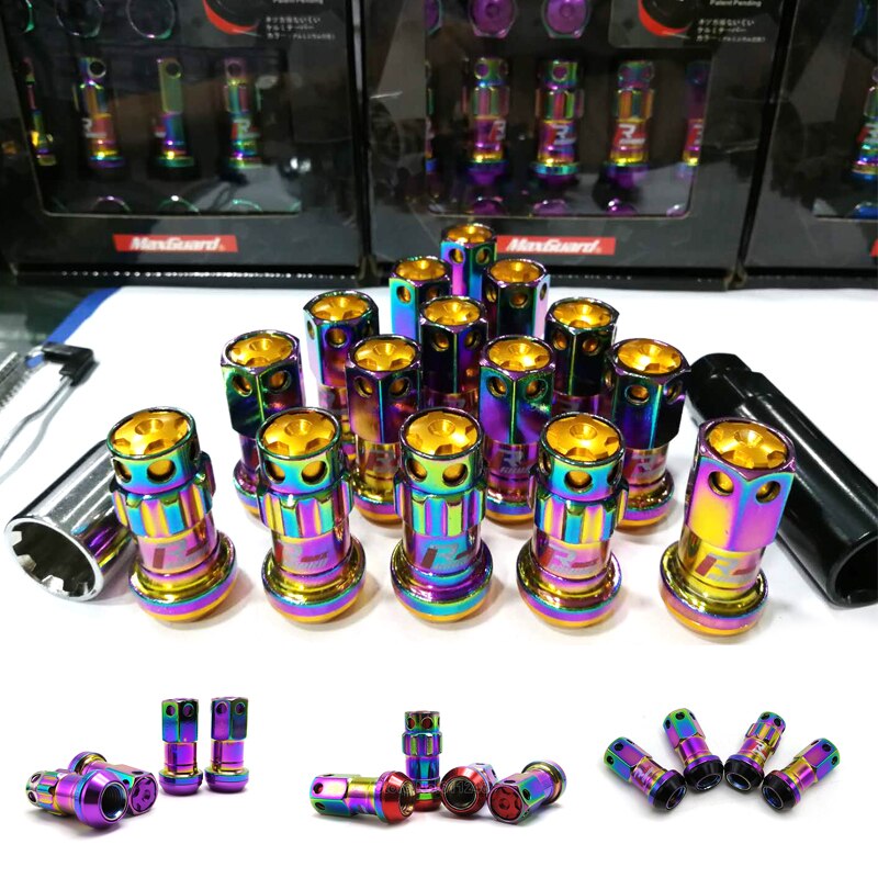 M88 Kleurrijke Racing Composiet Wielmoeren Legering Staal M12x1.5/1.25 Racing Wielmoeren Anti-Diefstal Wiel Schroeven Moer formuls Lock Set