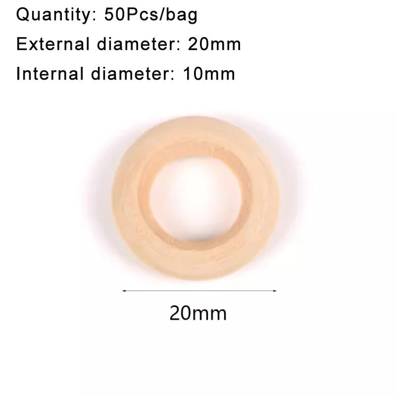 15-100mm feine naturholzringe, hölzerner beißRing für babys, kreis, diy-schmuckherstellung aus holz, ringspielzeug, anhänger, bastelaccessoires: 25mm 30 stück