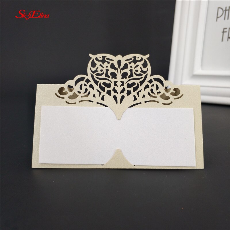 50pcs Party Table Name Guest Place Cards Favor Decoration Wedding Card birthday party Supplies Seating Decoration 5zSH871-50: Beige
