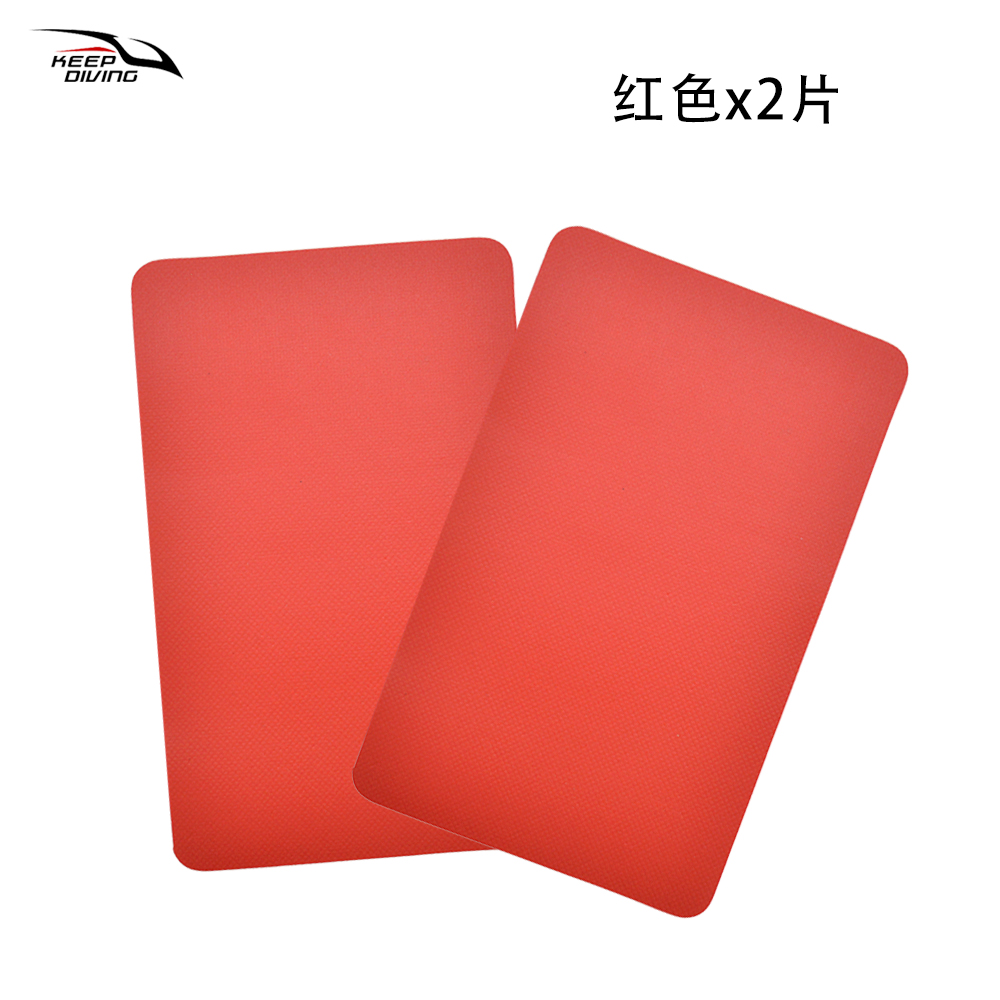 2 pezzi di barche gonfiabili patch di riparazione in PVC kayak gommone strumento patch impermeabile toppa di riparazione in PVC con foro di perdita danneggiato quadrato: Rosso